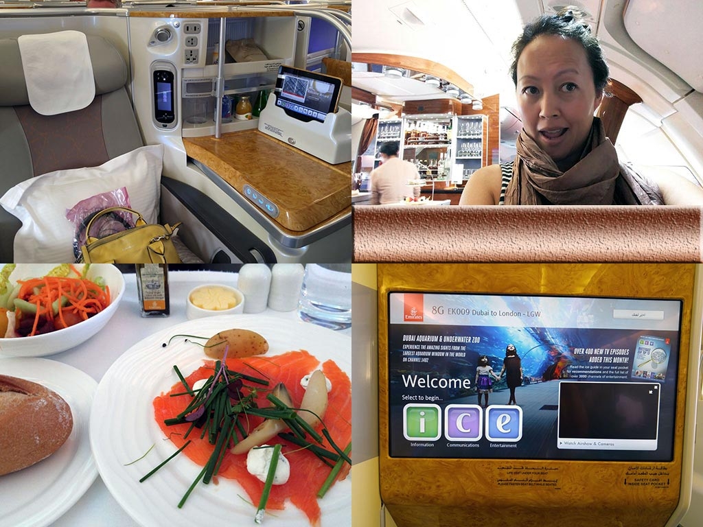 Emirates A380 Business Class Dubai to London Summary - only1invillage.com