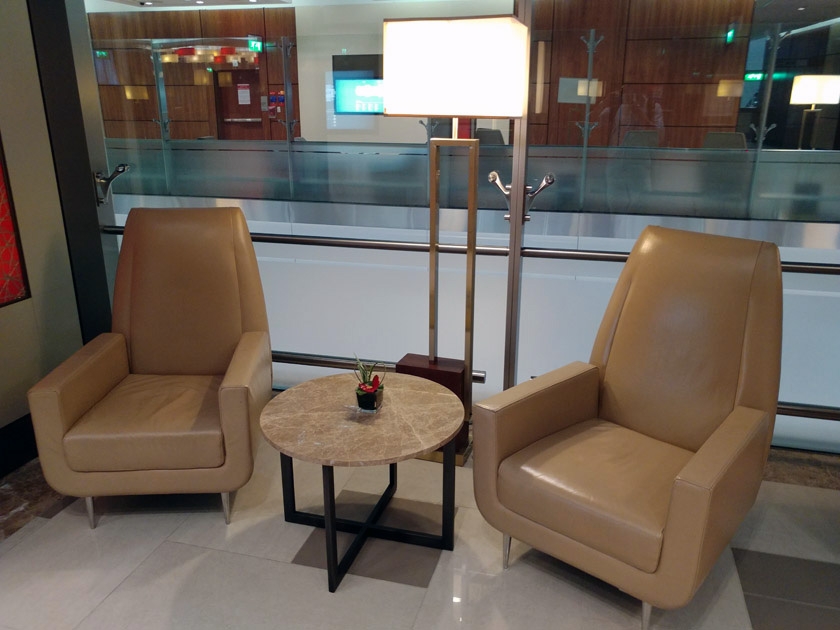 Emirates Dubai Business Class Lounge seating option - only1invillage.com