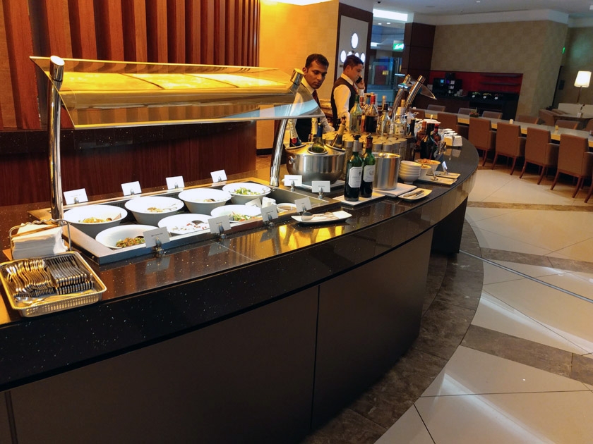Emirates Dubai Business Class Lounge food  - only1invillage.com