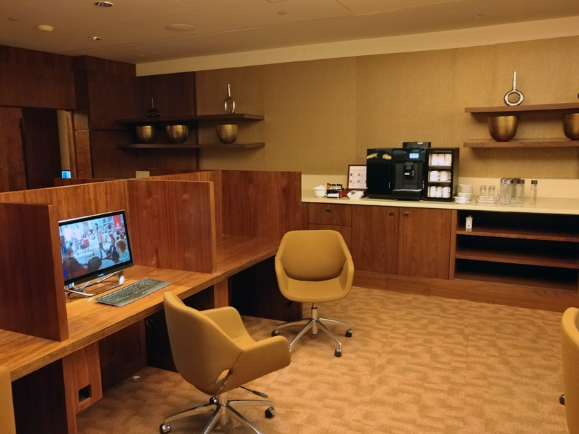 Emirates Dubai Business Class Lounge business centre with printer - only1invillage.com