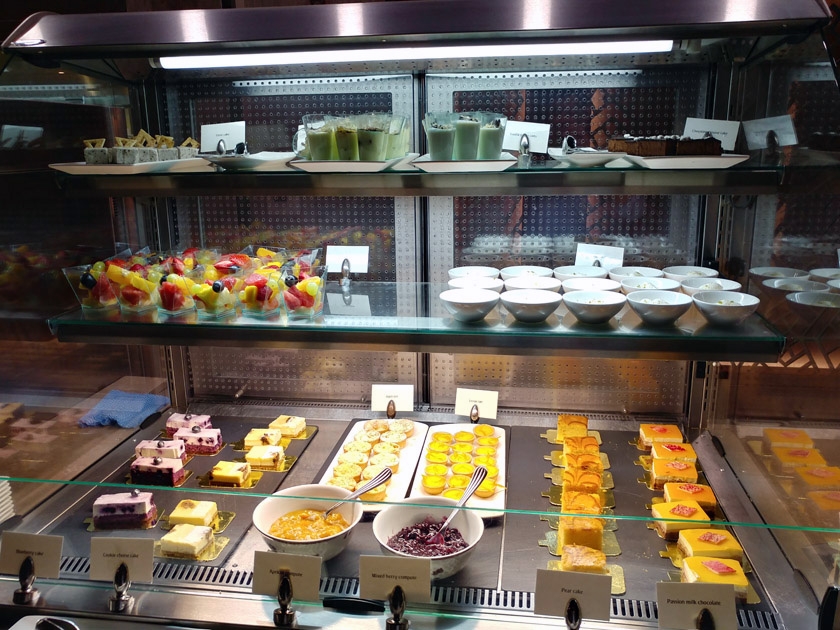 Emirates Dubai Business Class Lounge food  - only1invillage.com