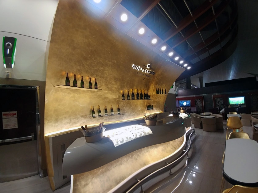 Emirates Dubai Business Class Lounge  moet and chandon  lounge bar  - only1invillage.com