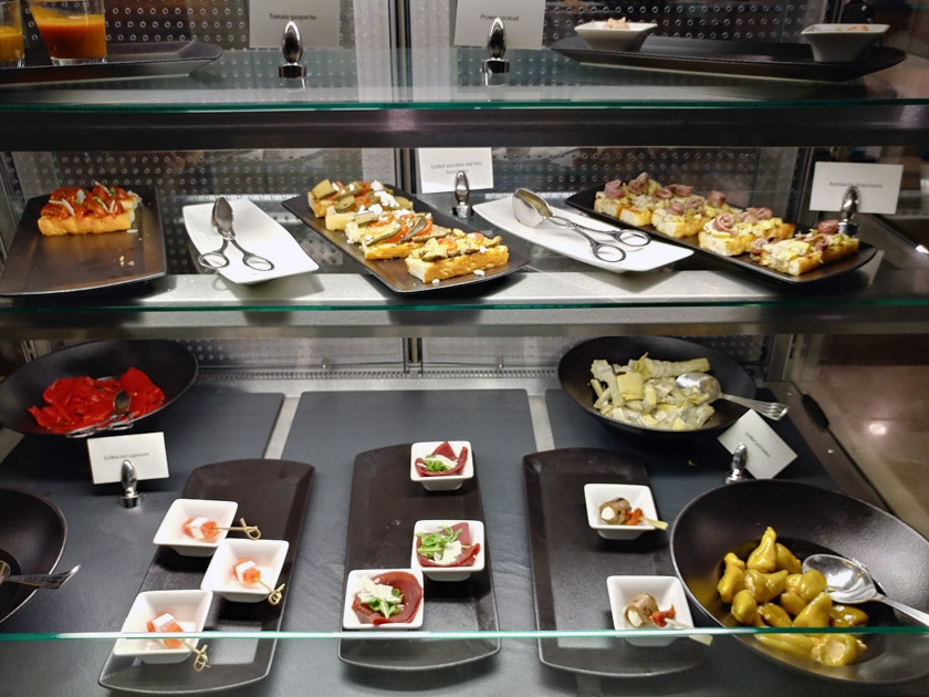 Emirates Dubai Business Class Lounge food  - only1invillage.com