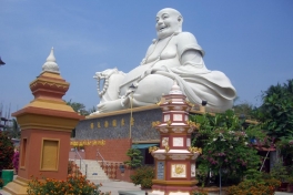 busy in the cities of Vietnam VINH TRANG TEMPLE NEAR HO CHI MINH