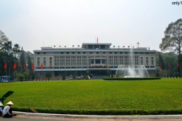 busy in the cities of Vietnam INDEPENDENCE PALACE HO CHI MINH
