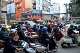 busy in the cities of Vietnam TYPICAL STREET MOTORBIKE TRAFFIC HO CHI MINH
