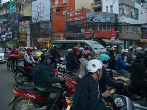 busy in the cities of Vietnam traffic is something else -only1invillage.com