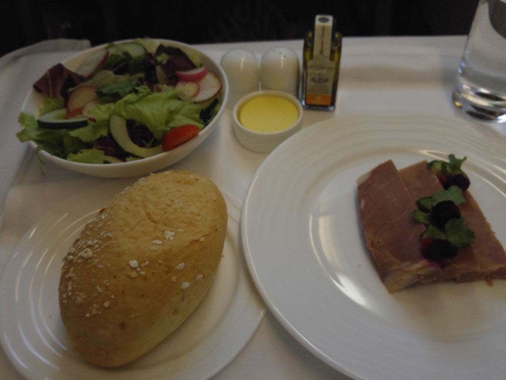 only1invillage emirates business class review 777 300 food