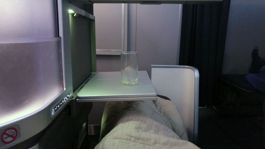 BA A380 business class flight London to Singapore fully flat seat