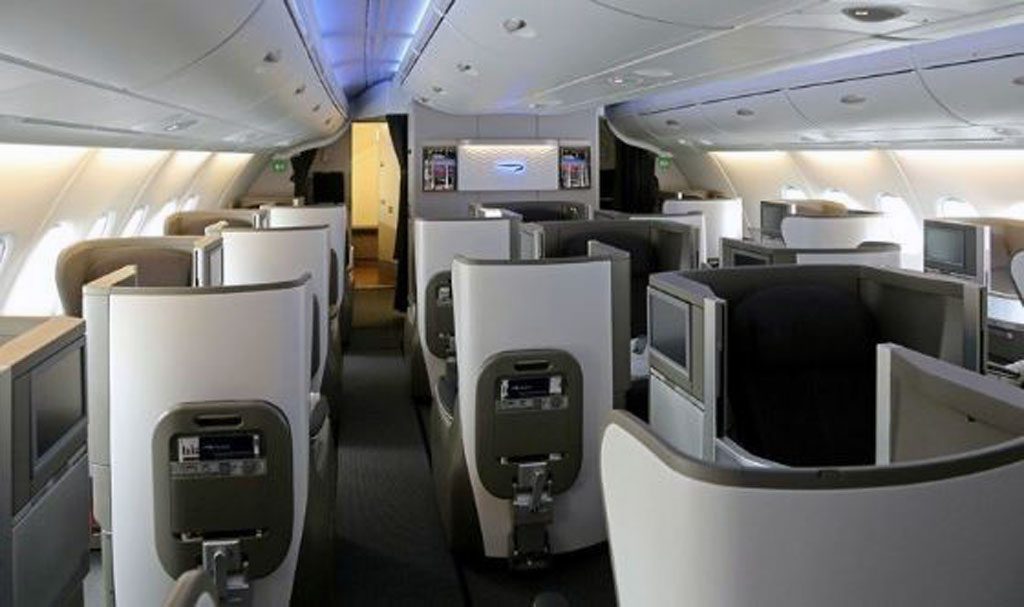 BA A380 business class flight London to Singapore