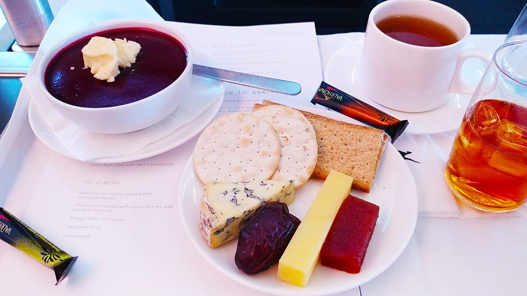 Qantas A380 business class cabin flight review Melbourne to Singapore Only1invillage