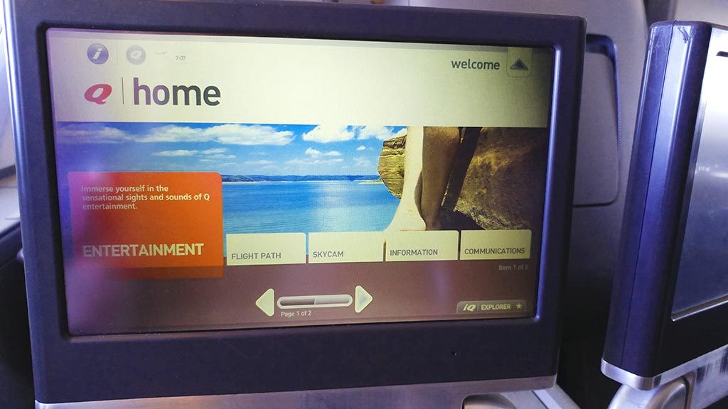 Qantas A380 business class cabin flight review Melbourne to Singapore Only1invillage