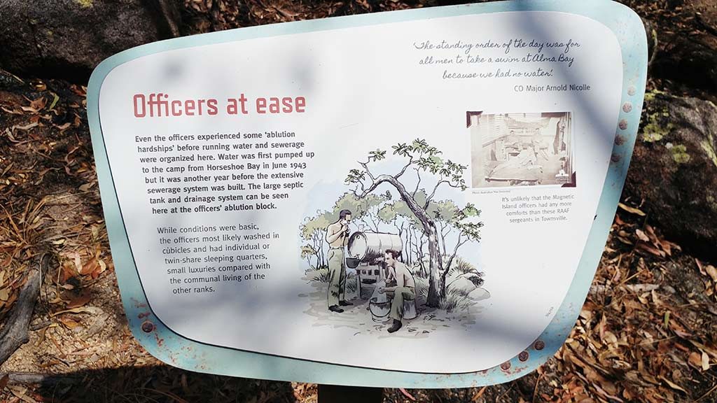 There are many interesting placards describing daily life in this WWII outpost