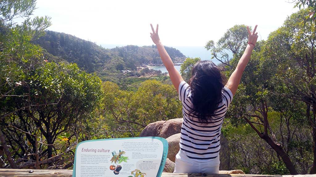 View over Arthur and Florence Bay Forts Walk