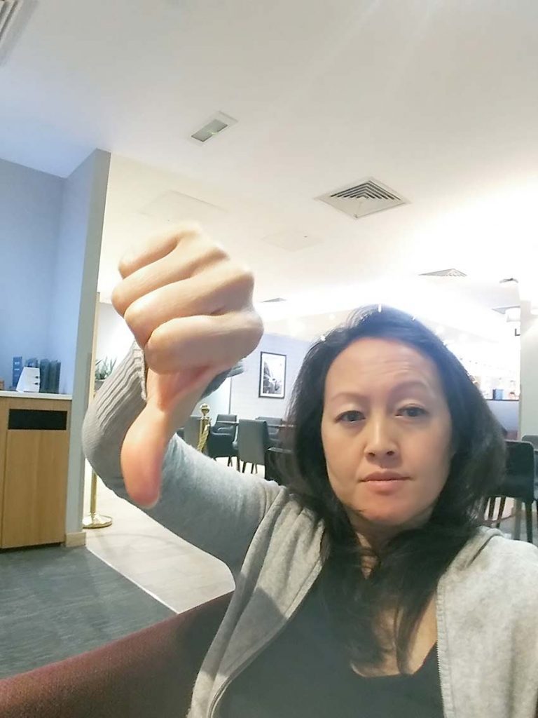 food at Gatwick Club Aspire Lounge used by Qatar Airways for its business class passengers review by only1invillage