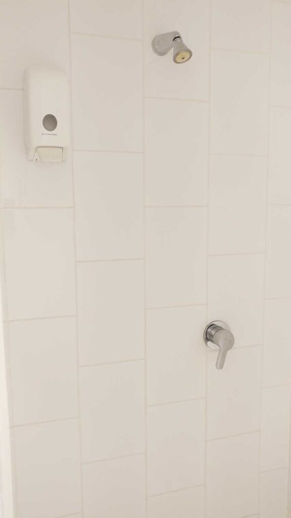 Qantas Club Cairns domestic terminal shower room private cubicle