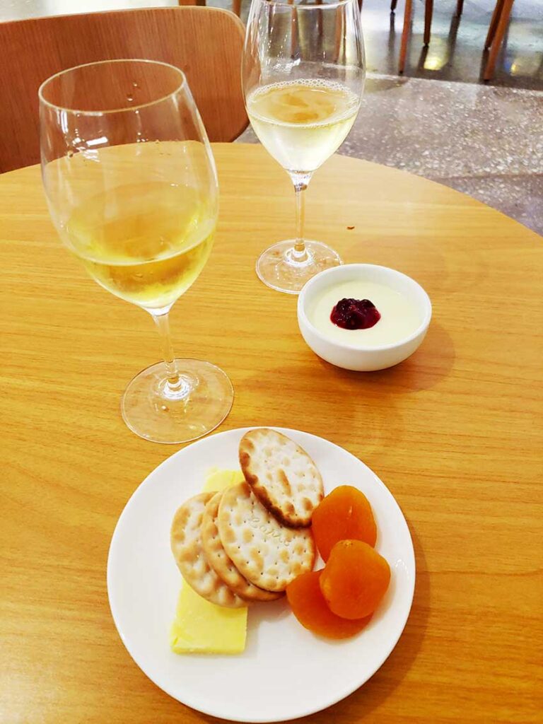 cheese panna cotta and wine