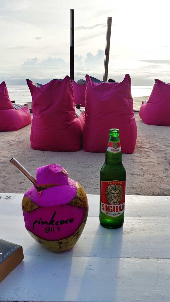 drink beer and coconut juice only1invillage