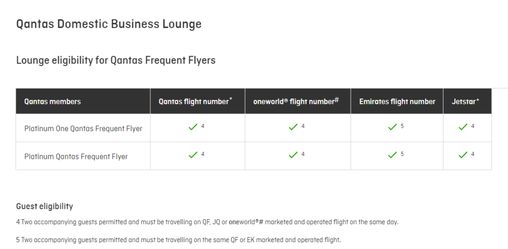 Qantas Sydney domestic business class lounge only1invillage.com